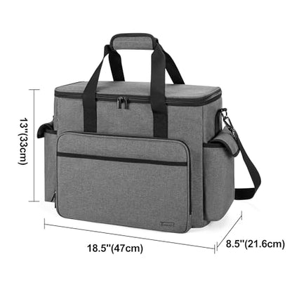 Trunab Scrapbook Bag with Laptop Sleeve & Pockets, Craft Organizer Tote - color: Grey