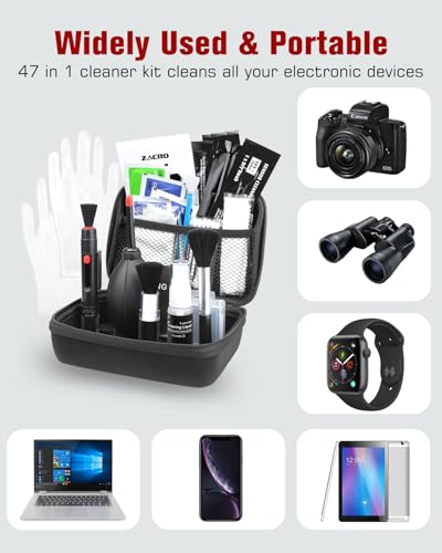 14-in-1 Camera Lens Cleaning Kit - Mirrorless & DSLR Sensor Cleaning Kit for Canon, Sony, Nikon Including Lens Blower, Detergent, Swabs, Cloth, Pen, Brush - size: 14 IN 1