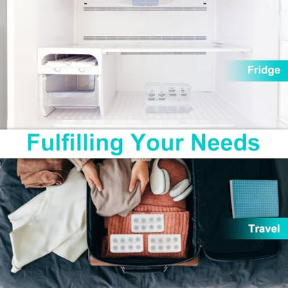 Insulin Vial Storage Box Holder for Fridge, 8 Slots - color: White