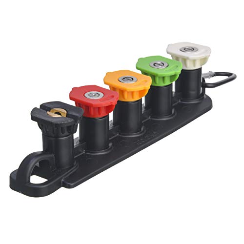 Tool Daily Pressure Washer Nozzle Tips with Nozzle Holder, Set of 5 - size: 6.6 x 1.5 x 1.5 inches