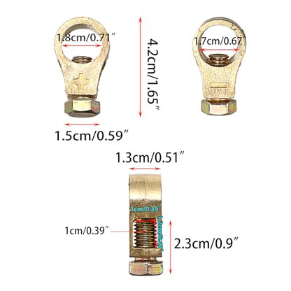 OwnMy Pure Copper Battery Connection Clips Cars Battery Terminal Connectors