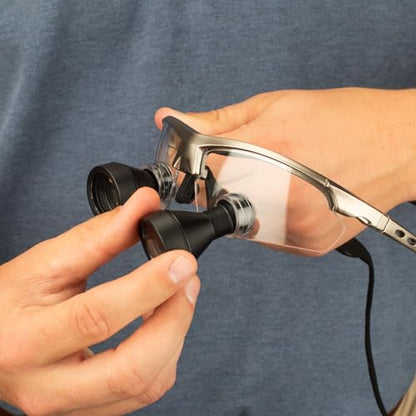 Practicon TTL Easy Size 3X Loupes Kit, Measure and Size Through The Lens Loupes, Silver Frame - color: Silver, style: 3.0X