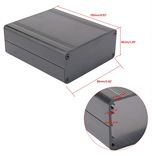 Aluminum Project Box 100x38x88mm with Screwdriver for DIY Electronics - size: 3.93x1.5x3.47 inch(LHW)