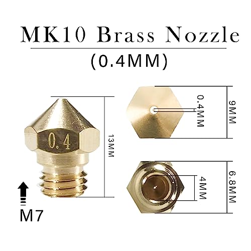 MK10 Nozzles 24 pcs 3D Printer Extruders Brass Nozzles - size: MK10 Brass, style: Kit: Various Nozzles
