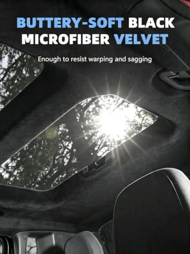 Black Headliner Fabric Ultra-Fine Velvet - 96" L × 60" W Auto Head Liners, Fabric Tube Packaging with Foam Backing for Cars, Trucks, SUVs, RVs, Boats - Home Repair/DIY Headliner Material - color: Charcoal Black, size: 96"L×60"W