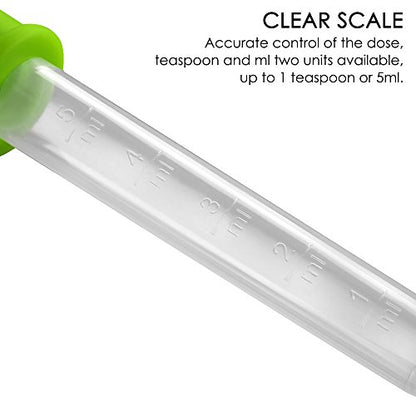 8 Pcs Liquid Droppers, SENHAI Silicone and Plastic Pipettes Transfer Eyedropper with Bulb Tip for Candy Oil Kitchen Kids Gummy Making - 7 Colors