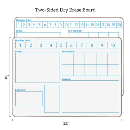 Really Good Stuff Solving Problems Two-Sided Dry-Erase Boards Set, 6 Boards