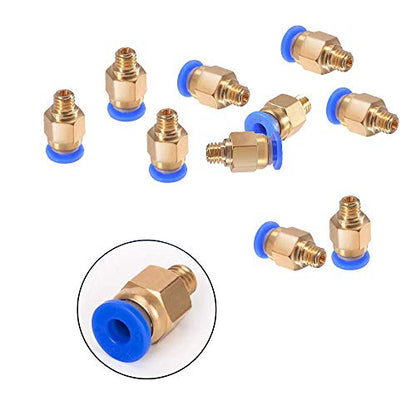 Aokin 10 Pcs PC4-M6 Pneumatic Fitting for Creality Ender 3/3 Pro/3 V2, Ender 5/5 Pro/5 Plus, CR-10/10S, etc - color: 10Pcs PC4-M6