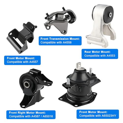 Engine Motor Transmission Mount Kit Replacement for Honda Odyssey V6 3.5L - size: 5PCS-Compatible with 2008-2010 Odyssey V6 3.5L