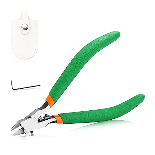 SPEEDWOX Model Nipper Single Blade Nipper For Model Building Sharp Pointed Side Cutter With Ultra-Thin Single-Edge And Leather Cover Plastic Models Nipper for Gundam Building Repairing and Fixing - style: Model Nipper