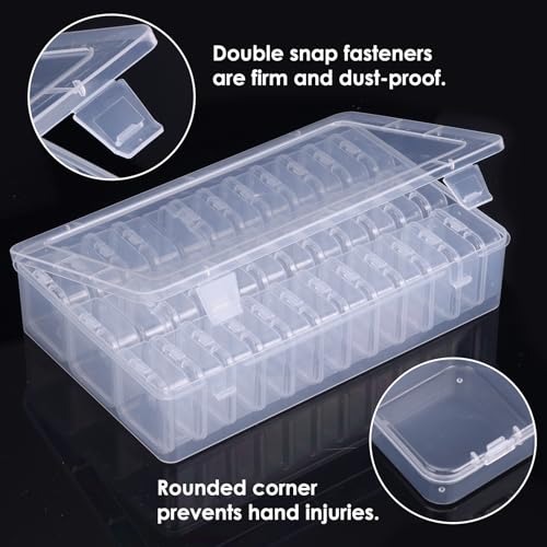 Bead Organizer Box 72 Pcs Small Clear Plastic Containers for Craft Jewelry