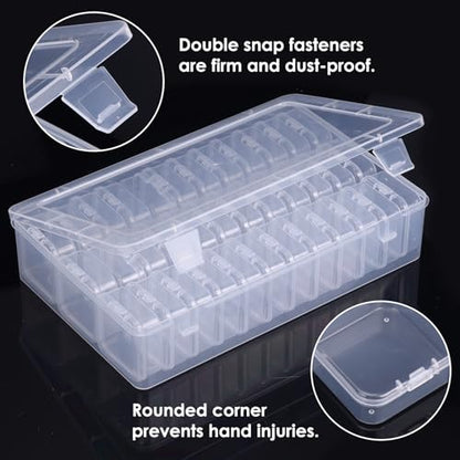 Bead Organizer Box 72 Pcs Small Clear Plastic Containers for Craft Jewelry