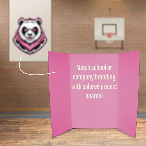 Flipside Products 36” x 48” Project Boards for Presentations, Science Fair, School Projects, Event Displays and Trifold Picture Board, Proudly Made in USA - Pink - 10 Pack - color: Pink, size: 10 Pack