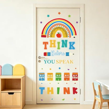LHIUEM Inspirational Quotes Wall Sticker Think Before You Speak Wall Decal - color: Think