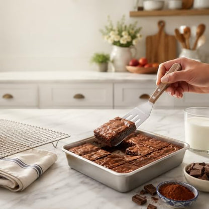 Mrs. Anderson’s Baking Mini Flexible Brownie Cookie Spatula, Stainless Steel Blade with Wood Handle - size: Mini 8-Inch, Stainless Steel