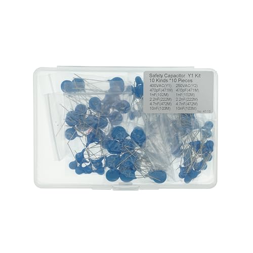 10 Values x 10 Pcs Y1 400VAC / Y2 250VAC Ceramic Safety Capacitor