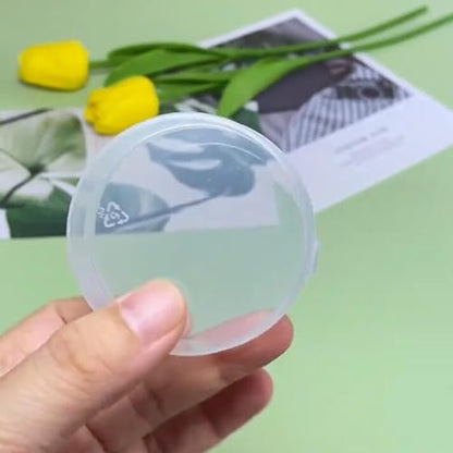 12 Pcs Clear Plastic Round Storage Jars, 1.7 oz D/2.32 x H/1.02 Inch Beads Storage Containers Box for Storage Small Items, Hardware, Buttons, Small Jewelry - size: 50ml / 2.32"D x 1.02"H