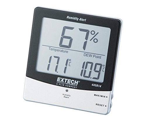Extech 445814 Humidity Alert Hygro-Thermometer with Dew Point - size: Stationary Hygro-Thermometer, style: With Alarm