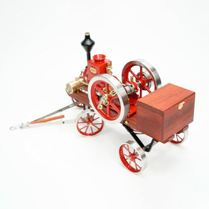Retrol Engine HM-01 Engine Model Kit, Hit and Miss Engine Kit with High-Low Speed Gear Lever/Flatbed Transport Cart/Accessory Triad/CDI Igniter/Spark Plug, Ornament Gift -KIT - style: KIT Version