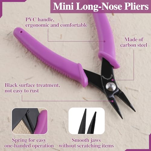 SPEEDWOX 5.5-Inch Long-Nose Pliers Specialty Pointed Nose Micro Plier - size: 5.5" Chain Nose