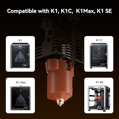 Creality 2026 Official K1/K1 Max/K1C/K1 SE Upgrade Ceramic Heating Block Hotend Kit, Unicorn Quick Swap Nozzle Kit, All-Metal Integrated Design Kit for K1 Series 3D Printers (Terminal with Buckle) - style: For K1/K1 Max/K1C/K1 SE