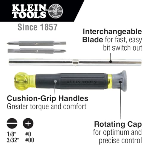 Klein Tools 80045 Screwdriver and Nut Driver Tool Kit, Includes Magnetic 11 in 1, Multi-Bit Stubby and Electronics Screwdrivers, 3-Piece - style: 3-Piece Kit