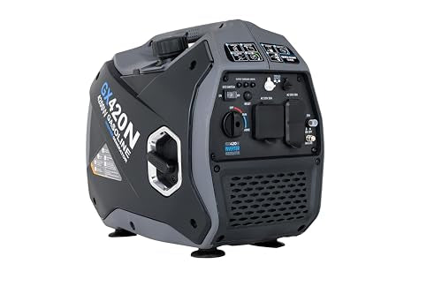 Pulsar 4,200W Portable Gas-Powered Quiet Inverter Generator for Home Emergency Backup, Parallel Capability, RV Ready, Long Run Time, GX420N - style: 4200 Watts + Gas Only + RV Ready