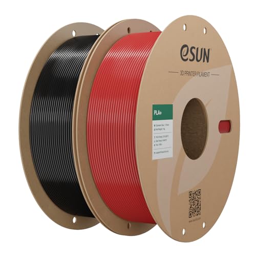 eSUN PLA+ Filament 3D Printer Filament 2KG Fire Engine Red+Black - color: Fire Engine Red + Black, size: 2 KG