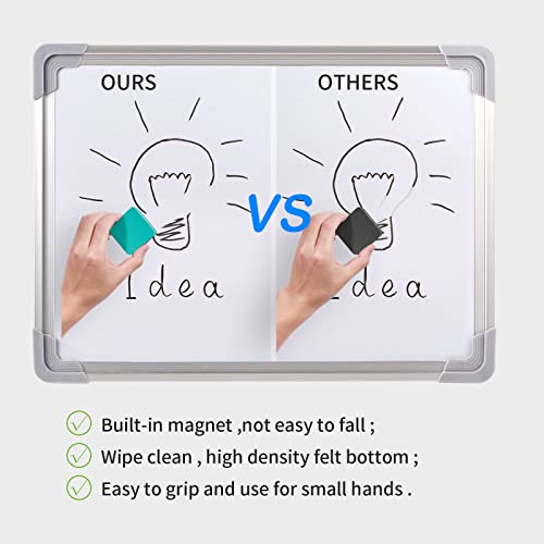 Favourde 48 Pack Magnetic Whiteboard Dry Erase Erasers for Classroom School - color: Green