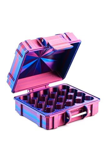 20 Slot 3 ml Vial Case| Medium Organizer| Organizer for GLP-1, Peptides, Research - color: RGB Metallic