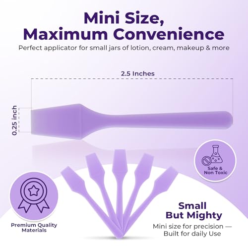 Kopperko Mini Beauty Spatula, 2.5 Inch, 500 Pack, Purple - color: Purple, size: 500 Spatulas