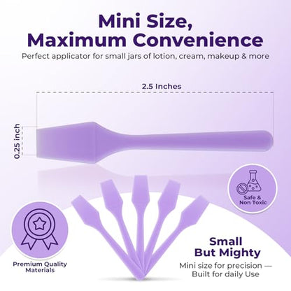 Kopperko Mini Beauty Spatula, 2.5 Inch, 500 Pack, Purple - color: Purple, size: 500 Spatulas