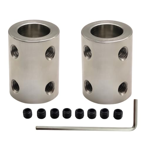 8mm to 8mm Stainless Steel Shaft Coupler, 2Pcs - size: 8-8mm
