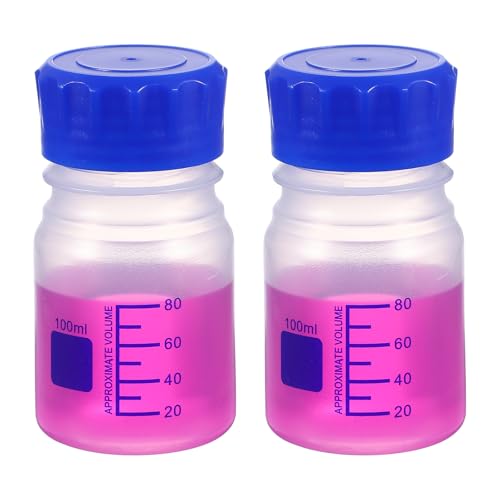 PATIKIL 100ml Media Storage Bottles,2pcs Graduated Bottle, Transparent - color: Transparent, size: 100ml
