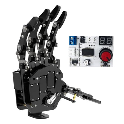 Robot Hand Five Fingers Solely Movement Bionic Robot Mechanical Arm DIY - Right Hand with Servo Tester - style: Right Hand with Tester