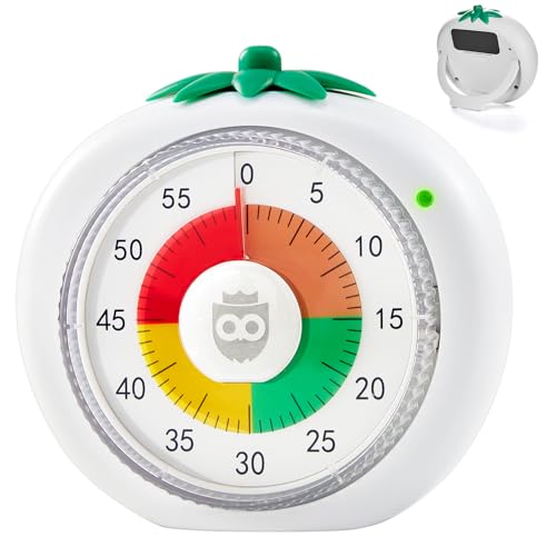 Magnetic Visual Timer, 60-Minute Countdown for Kitchen Classroom Homework - color: White