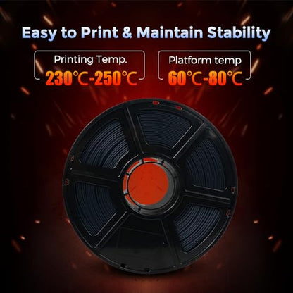 FLASHFORGE Carbon Fiber PETG Filament 1.75mm, Carbon Fiber PETG 3D Printer Filament, 1KG Spool Dimensional Accuracy +/- 0.02mm, Lightweight & Heat-Resistant & Moisture Free (PETG-CF Midnight Blue) - color: Blue, size: PETG CF