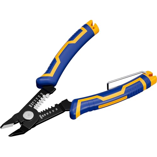 haisstronica 3 in 1 Flush Cutters, AWG 10-20 Wire Stripper, 6-Inch