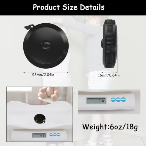 30 Pack Retractable Tape Measure Body Measuring Tape for Sewing, Fabric - color: Black
