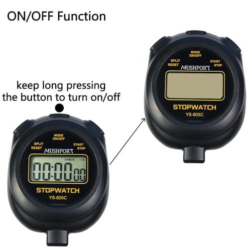 2 Pack Stopwatch Sport Timer, Simple Stop-Watch - color: Black
