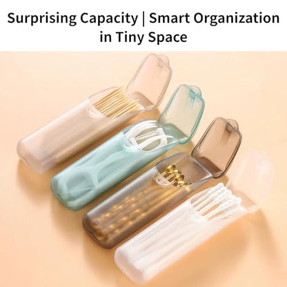 4 Pcs Mini Storage Boxes, Clear Lid Organizer Containers, Random Colors(MIXED)