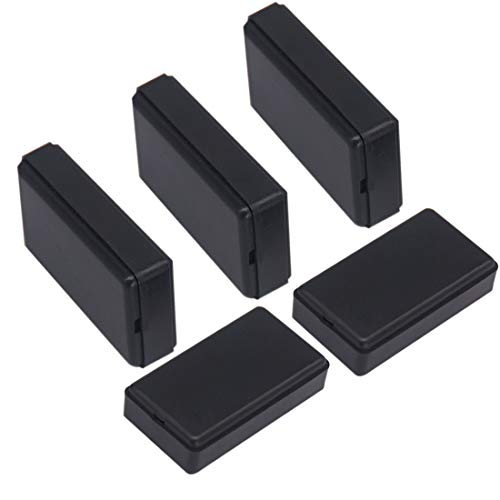 Zulkit 5Pcs Project Boxes ABS Plastic Electrical Project Case Power Junction Box Black 1.97 x 1.10 x 0.59 inch (50 x 28 x 15 mm) - color: 5 PCS, size: 1.97" x 1.10" x 0.59"