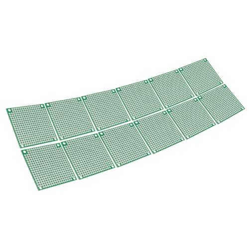 PATIKIL 2" x 2" PCB Board Circuit, 12 Pcs Single Sided Prototype Solder Boards for DIY Soldering and Electronic Project Circuit Boards Solderable Breadboard, Green - size: 2" x 2"