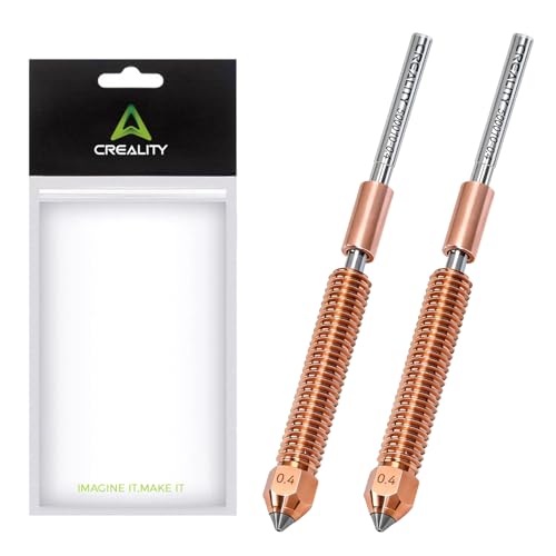 Creality K2 Pro Nozzles 0.4mm, Upgrade Creality K2 Pro Hotend Nozzles, Extruder Replacement Nozzles Kit with Titanium Alloy Copper Alloy Hardened Steel Nozzle for Creality K2 Pro 3D Printer (2PCS) - style: K2 Pro-0.4mm-2PCS