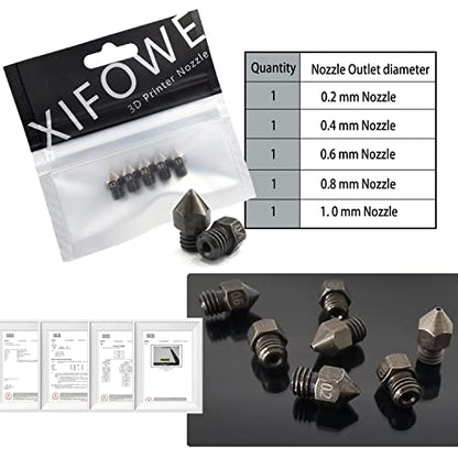 MK8 Nozzles Hardened Steel 3D Printer Extruders Nozzles - size: MK8 Hardened Steel, style: Part: Various Nozzles