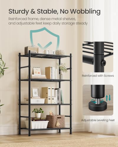 SONGMICS 4-Tier Storage Shelves, Steel Shelving Unit - size: 23.6"W, style: 4-Tier