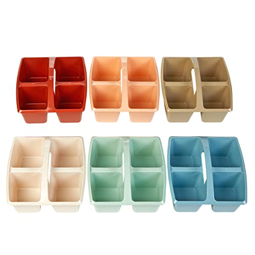 Really Good Stuff 4-Compartment Caddies, Boho, 6-Pack
