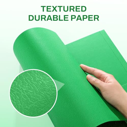 SUNEE Two Pocket Folders, 50 Pack File Folders with Business Card Slot, Textured Paper, Fit Letter Size Paper, Paper File Folder for School Office Home Business, Green - color: Green