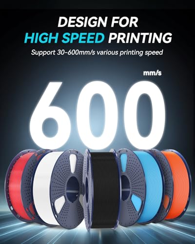 SUNLU High Speed PETG Filament 1.75mm, Grey, 2kg Total, 2 Pack - color: 2kg Grey+grey, size: 2KG