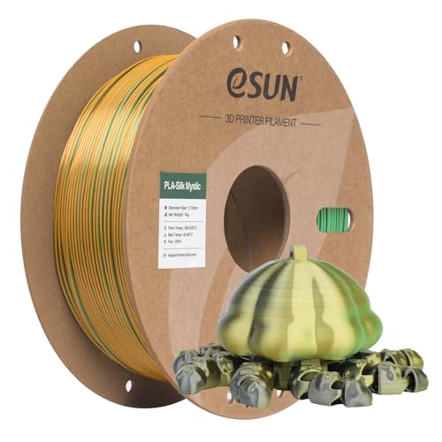 eSUN Silk PLA 3D Printer Filament 1.75mm,Gold Green Black Triple Color - color: Gold Green Black